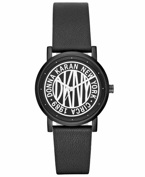 DKNY NY2765 Soho 34MM Women's Black Leather Watch