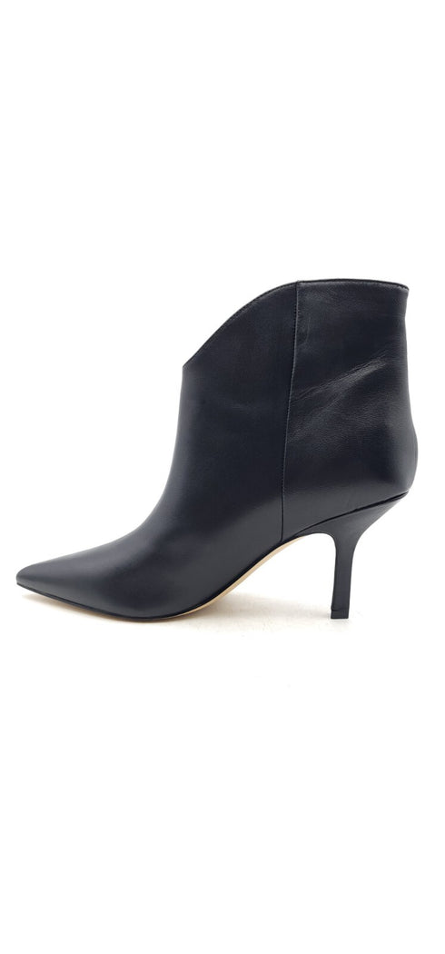 Marc Fisher LTD Womens Haylian Pointed Toe Leather Ankle Boots Shoes Black 9M