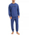 FAMILY PAJAMAS Men's Crew Love Family Pajama Set Blue PJs Size Medium