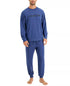 FAMILY PAJAMAS Men's Crew Love Family Pajama Set Blue PJs Size Medium