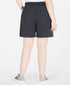 IDEOLOGY Womens Charcoal Stretch Tie Active Wear Straight leg Shorts Plus 3X