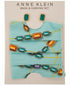 Anne Klein Gold-Tone Stone Stud Earrings & Face Mask Set
