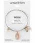 Unwritten "Wish" Star Charm Bangle Bracelet in Stainless Steel & Rose Gold-Tone