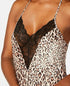 INC International Concepts Cheetah Print Lace Trim Chemise Short Nightgown S NWT