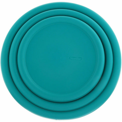 Mainstays Blue Atoll Bowl Set with Lids 8 pc Pack