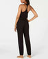 Alfani Knit Pajama Jumpsuit Womens Black Loungewear Size M