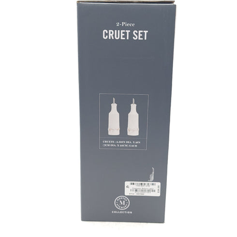 Martha Stewart Cruet Bottle 2 Peice Set Collection For Oil & Vinager NEW