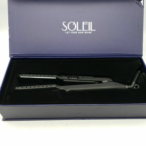 Soleil W2D Wet To Dry Flat Iron Black Professional Chrome Plate MSRP $350 NEW