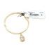 COACH Goldtone & Crystal Quilted Padlock Bangle Bracelet