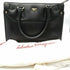 SALVATORE FERRAGAMO BRIANA SATCHEL TOTE BAG BLACK SOFT CALF LEATHER MRSP:$1,250