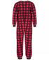 Family Pajamas Little & Big Kids Matching 1-Piece Red Check Printed Pajamas 4-5