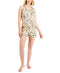 ALFANI Women's Tank & Shorts Pajama Set Zebra Tan Size 2XL