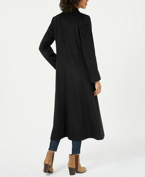 Forecaster Notched-Collar Maxi Walker Coat Black Size 4