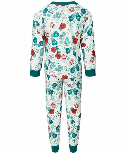 Family Pajamas Matching Kids Mittens Family Pajama Set Size 2T-3T