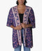 Ultra Flirt Womens Kimono Blue Size Large L Border-Print Cardigan