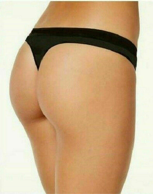 Jenni Women's Seamless Thong Panty Underwear Black XXL New