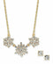 Charter Club Gold-Tone Crystal Burst Collar Necklace & Stud Earrings Set