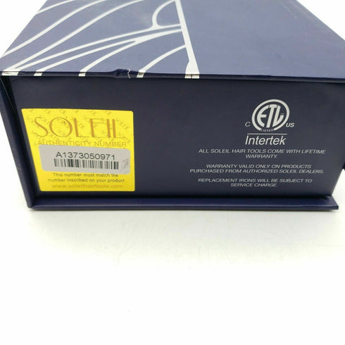 Soleil W2D Wet To Dry Flat Iron Black Professional Chrome Plate MSRP $350 NEW