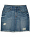 Rewash Juniors' Distressed Denim Mini Skirt Dark Blue Size 5