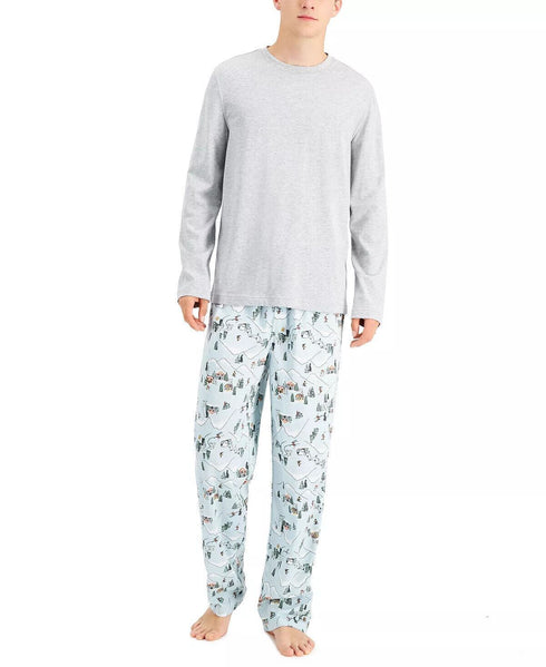 FAMILY PAJAMAS Matching Men's Ski Mountain Family Pajama Set Size Small
