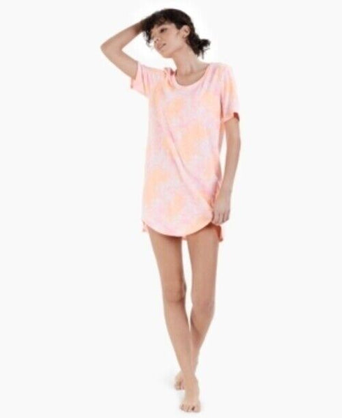 JENNI Short Sleeve Printed Sleep Shirt tiedye pink Size XS