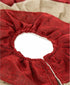 Glitzhome 48"D Burlap Christmas Tree Skirt New - MSRP $78