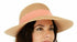 Nine West Mixed-Braid Scarf Floppy Hat Coral OS
