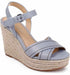 Splendid Taffeta Espadrille Wedge Sandal, Size 10 M - Blue