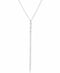 Lucky Brand Silver-Tone Flower Lariat Necklace, 19" + 2" extender