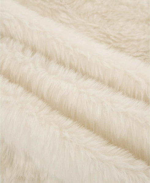 Glitzhome 48" Diameter Plush Christmas Tree Skirt, Color White - NEW