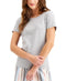 Jenni Intimates Solid Ribbed Knit Short Sleeve Sleepshirt Women's Pajama Gray XS