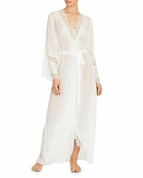 Jonquil Stephanie Chiffon Robe, Size Medium - Ivory