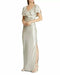 Ralph Lauren WOMEN'S PRIAH RUFFLE GOWN WITH SLIT NATURAL 14