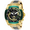 Invicta Men's Watch 27050 Reserve Gold Tone Black Dial Green
