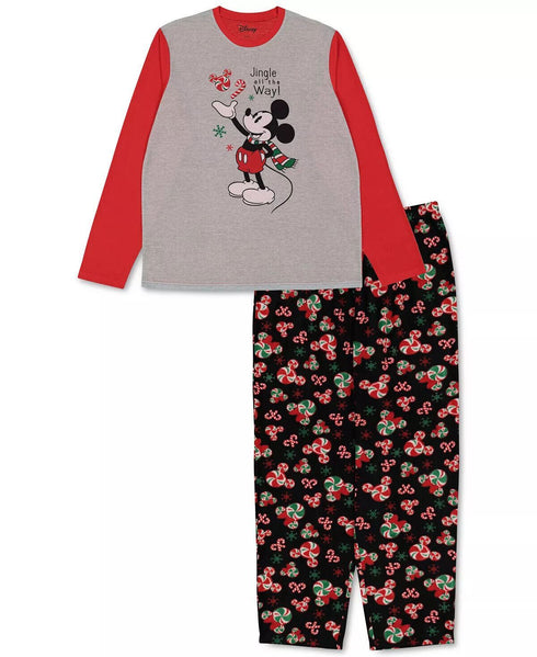 Briefly Stated Mens Matching Mickey Mouse Family Pajama Set Large