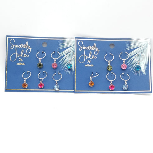 Sincerely Jules by Scunci Galaxy Hair Rings with Stones, 12 Pack Multi-Colors