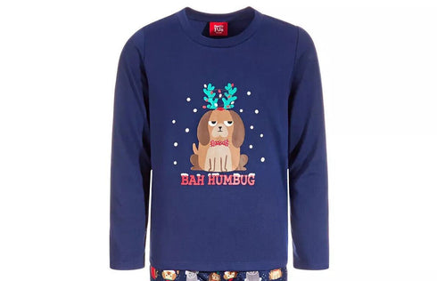 Family Pajamas Little & Big Kids Matching 2-Pieces Bah Humbug Pajama Set 2T-3T
