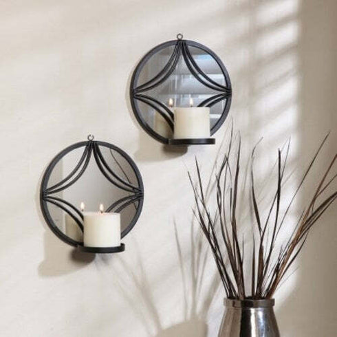 Better Homes and Gardens Geometric Mirror Sconces, Set of 2