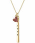 RACHEL Rachel Roy Gold-Tone Stone Heart & Love ID Pendant Necklace, 24" + 2"