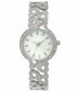 Charter Club Women's Crystal Heart Link Bracelet Watch 33mm, Silver