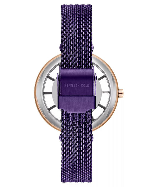 Kenneth Cole New York Ladie's Mesh Bracelet with Transparent Dial, 34MM