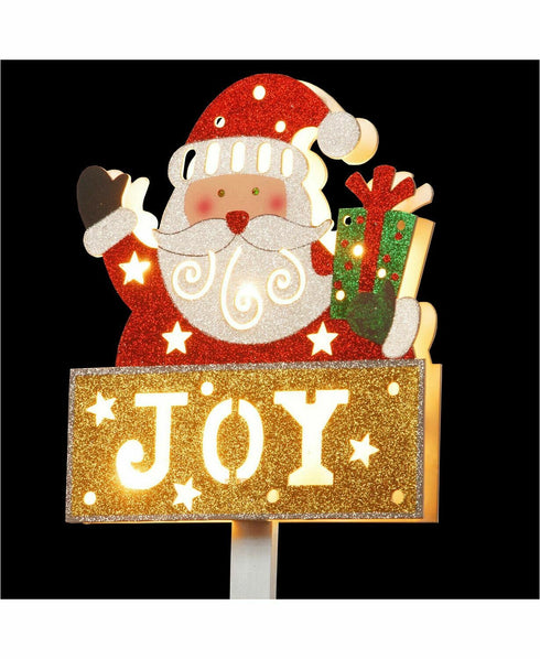 National Tree Company National Tree PreLit 35" Santa with JOY Sign