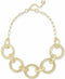 Zenzii Gold-Tone Resin Glitter Interlocking Ring Statement Necklace, 18-1/2" + 3