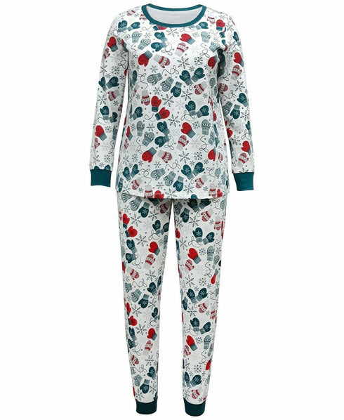 Family Pajamas Matching Women's Mittens Family Pajama Set Size Small