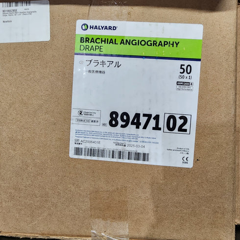 Halyard Health 89471 Brachial Angiography Drape, Sterile, 44" x 31" (Pack of 50)