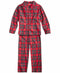 Family PJs Brinkley Plaid 2-Piece Unisex Kids Pajama Set Red Size 4-5