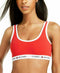 Tommy Hilfiger Women’s Cotton Lounge Scoop Back Bralette (Tango Red) Size Large