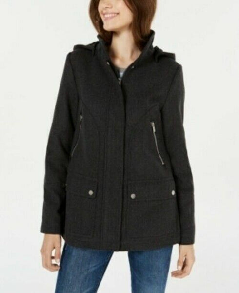 Celebrity Pink Juniors Hooded Coat Charcoal Size XS