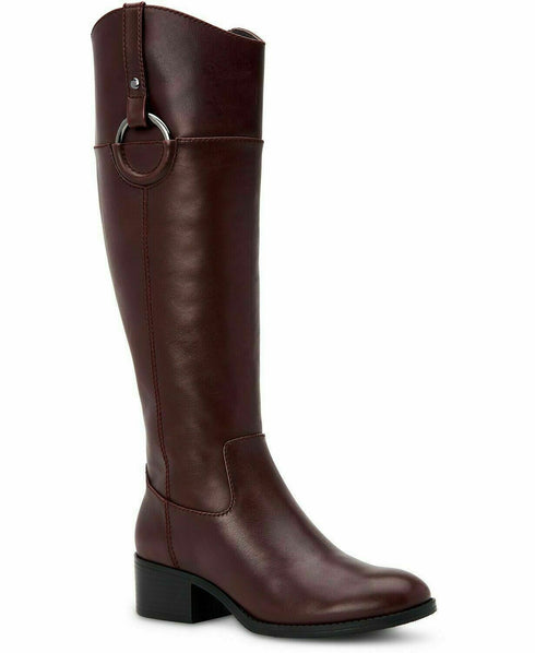Alfani Women's Bexleyy Wide-Calf Riding Leather Boots Size 6.5M