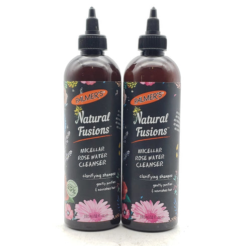 Palmer's Natural Micellar Rose Water Cleanser Clarifying Shampoo, 12 oz (2 Pack)